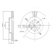 0 986 BB4 298 BOSCH Тормозной диск