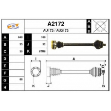 A2172 SNRA Приводной вал