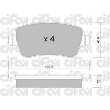 822-706-0 CIFAM Комплект тормозных колодок, дисковый тормоз