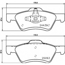 8DB 355 014-961 HELLA PAGID Комплект тормозных колодок, дисковый тормоз