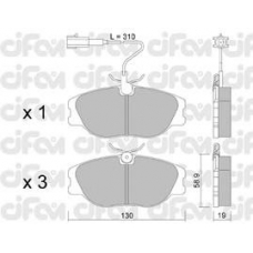 822-072-2 CIFAM Комплект тормозных колодок, дисковый тормоз