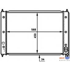 8MK 376 713-431 HELLA Радиатор, охлаждение двигателя