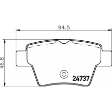 2473701 TEXTAR Комплект тормозных колодок, дисковый тормоз
