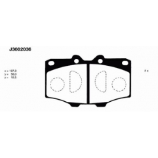 J3602036 NIPPARTS Комплект тормозных колодок, дисковый тормоз