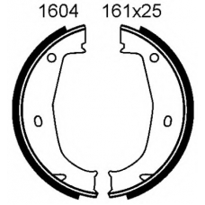 01604 BSF Комплект тормозных колодок, стояночная тормозная с