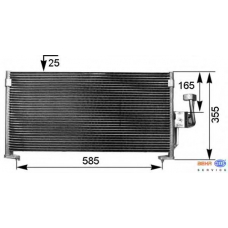 8FC 351 038-471 HELLA Конденсатор, кондиционер