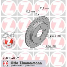 250.1340.52 ZIMMERMANN Тормозной диск