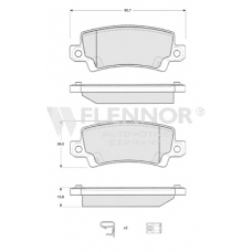 FB210580 FLENNOR Комплект тормозных колодок, дисковый тормоз