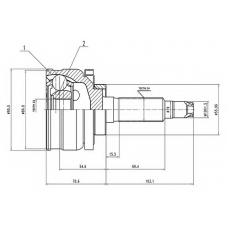 AW1510107 AYWIPARTS Шарнирный комплект, приводной вал