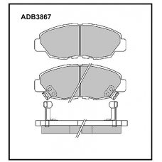 ADB3867 Allied Nippon Тормозные колодки