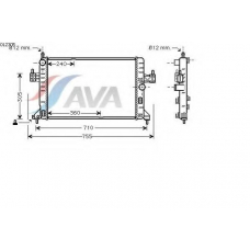 OL2305 AVA Радиатор, охлаждение двигателя