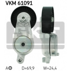 VKM 61091 SKF Натяжной ролик, поликлиновой  ремень