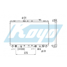 PA010450 KOYO P-tank corrugate-fin ass'y