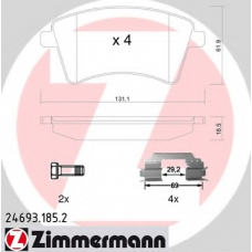 24693.185.2 ZIMMERMANN Комплект тормозных колодок, дисковый тормоз