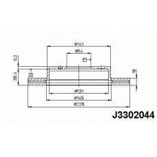 J3302044 NIPPARTS Тормозной диск