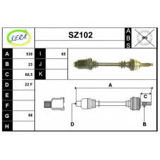 SZ102 SERA Приводной вал