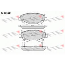 BL2674A1 FTE Комплект тормозных колодок, дисковый тормоз