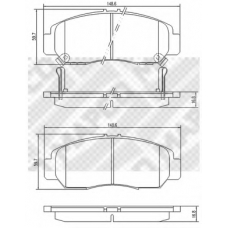 6734 MAPCO Комплект тормозных колодок, дисковый тормоз