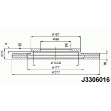 J3306016 NIPPARTS Тормозной диск