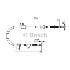 1 987 477 756 BOSCH Трос, стояночная тормозная система