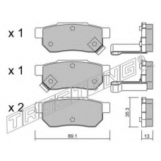 173.1 TRUSTING Комплект тормозных колодок, дисковый тормоз