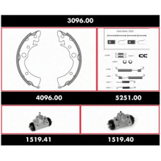 3096.00 ROADHOUSE Комплект тормозов, барабанный тормозной механизм