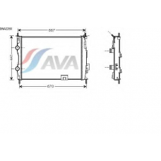 DNA2280 AVA Радиатор, охлаждение двигателя