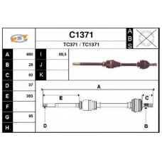 C1371 SNRA Приводной вал