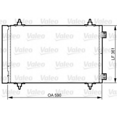 814366 VALEO Конденсатор, кондиционер