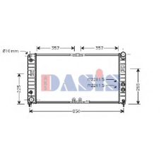 150018N AKS DASIS Радиатор, охлаждение двигателя