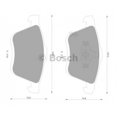 0 986 AB2 301 BOSCH Комплект тормозных колодок, дисковый тормоз