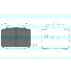 KBP-6570 KAVO PARTS Комплект тормозных колодок, дисковый тормоз