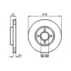 0 986 478 427 BOSCH Тормозной диск