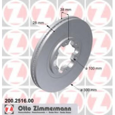 200.2516.00 ZIMMERMANN Тормозной диск