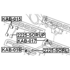 KAB-015 FEBEST Подвеска, рычаг независимой подвески колеса