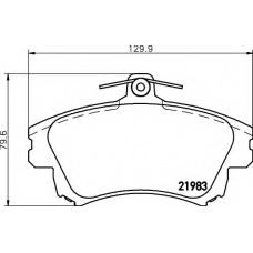 8DB 355 006-711 HELLA Комплект тормозных колодок, дисковый тормоз