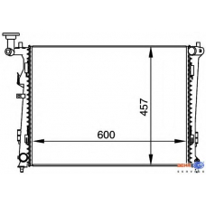 8MK 376 764-451 HELLA Радиатор, охлаждение двигателя