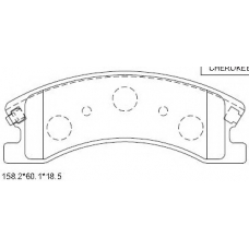 KD6773 ASIMCO Комплект тормозных колодок, дисковый тормоз