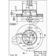 09.5875.10 BREMBO Тормозной диск