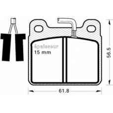 188 MGA Комплект тормозных колодок, дисковый тормоз