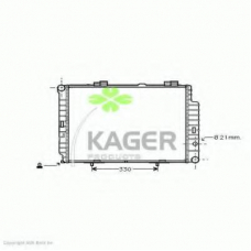 31-3522 KAGER Радиатор, охлаждение двигателя