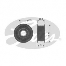 T38099 GATES Паразитный / ведущий ролик, поликлиновой ремень