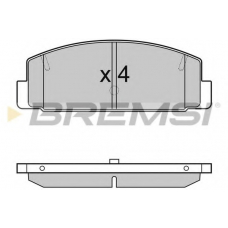 BP3090 BREMSI Комплект тормозных колодок, дисковый тормоз