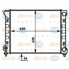 8MK 376 718-074 HELLA Радиатор, охлаждение двигателя