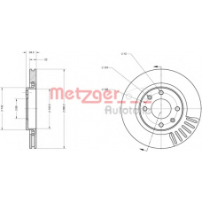 6110023 METZGER Тормозной диск