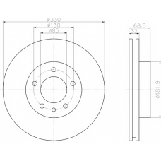 8DD 355 109-711 HELLA PAGID Тормозной диск