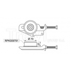 RPK009815 RPK Натяжной ролик, поликлиновой  ремень