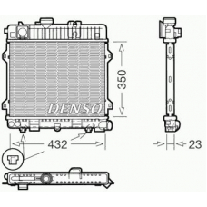 DRM05028 DENSO Радиатор, охлаждение двигателя