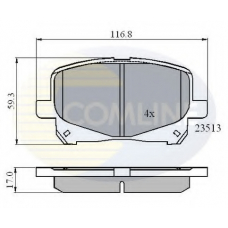 CBP0904 COMLINE Комплект тормозных колодок, дисковый тормоз