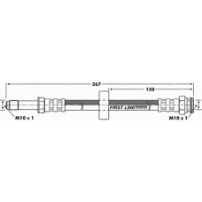 FBH6700 FIRST LINE Тормозной шланг